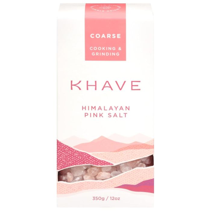 KHAVE: Coarse Himalayan Pink Salt, 12 oz