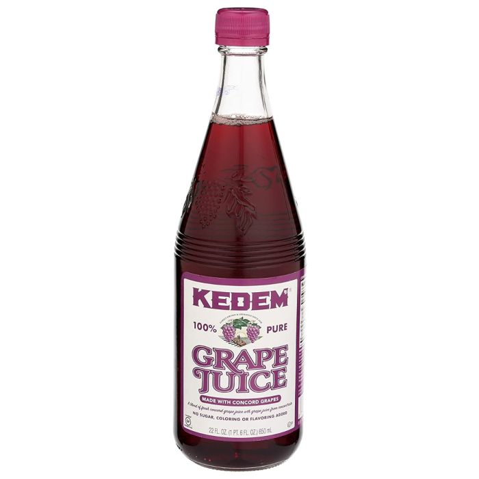 KEDEM: Juice Concord Lite Grape, 22 oz