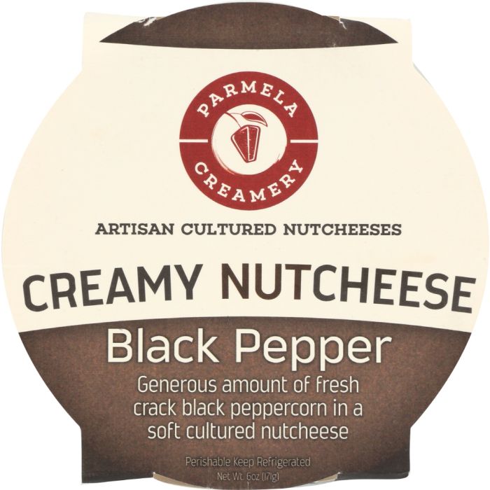 PARMELA CREAMERY: Spread Black Pepper Creamy Nutcheese, 6 oz