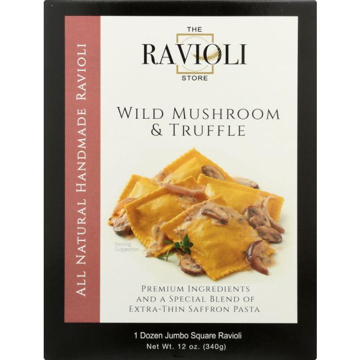 THE RAVIOLI STORE: Ravioli Jumbo Mushroom Truffle, 12 oz