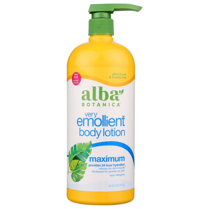 ALBA BOTANICA: Very Emollient Body Lotion Maximum Dry Skin Formula, 32 oz