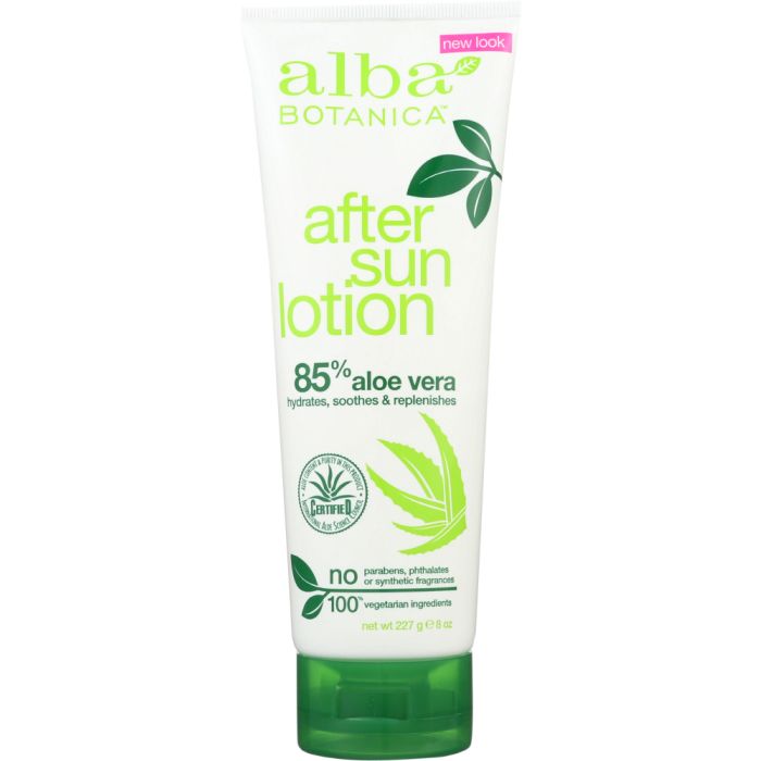 ALBA BOTANICA: Very Emollient After Sun Lotion 85% Aloe Vera, 8 oz
