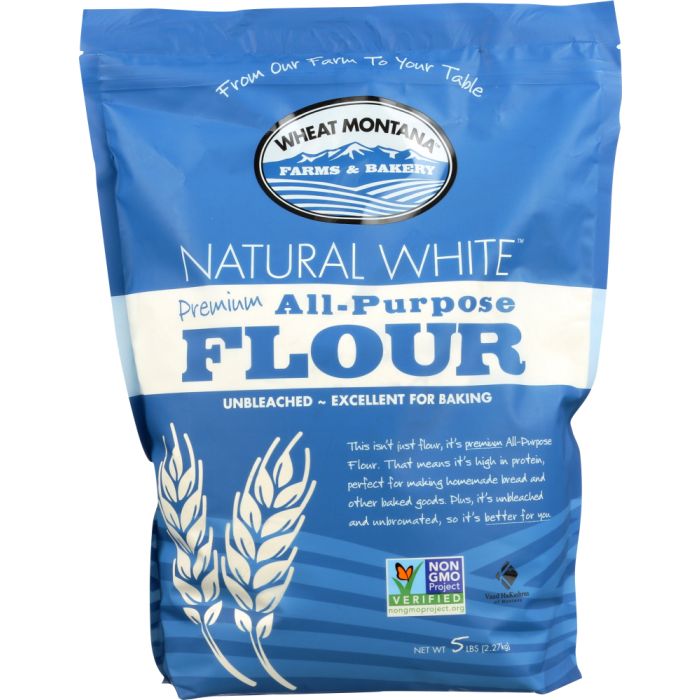 WHEAT MONTANA: Natural White Premium All Purpose Flour, 5 lbs