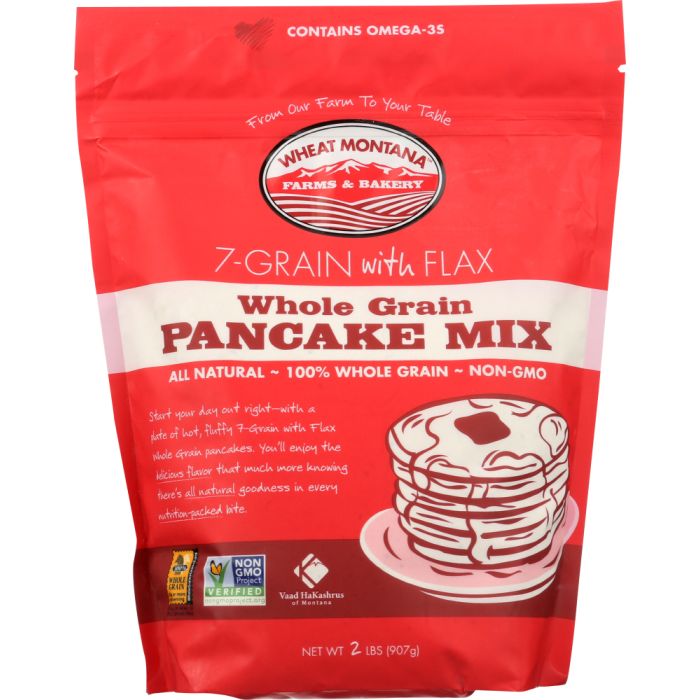 WHEAT MONTANA: Pancake Mix Whole Grain 7-Grain with Flax, 2 lb