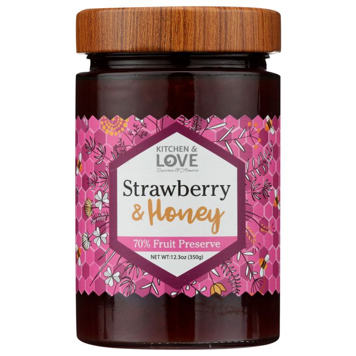 KITCHEN AND LOVE: Preserve Strawberry Honey, 12.3 oz