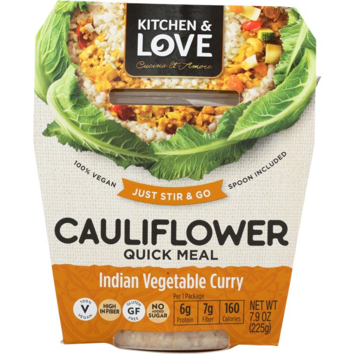 CUCINA & AMORE: Cauliflower Meal Indian Vegetable Curry, 7.9 oz
