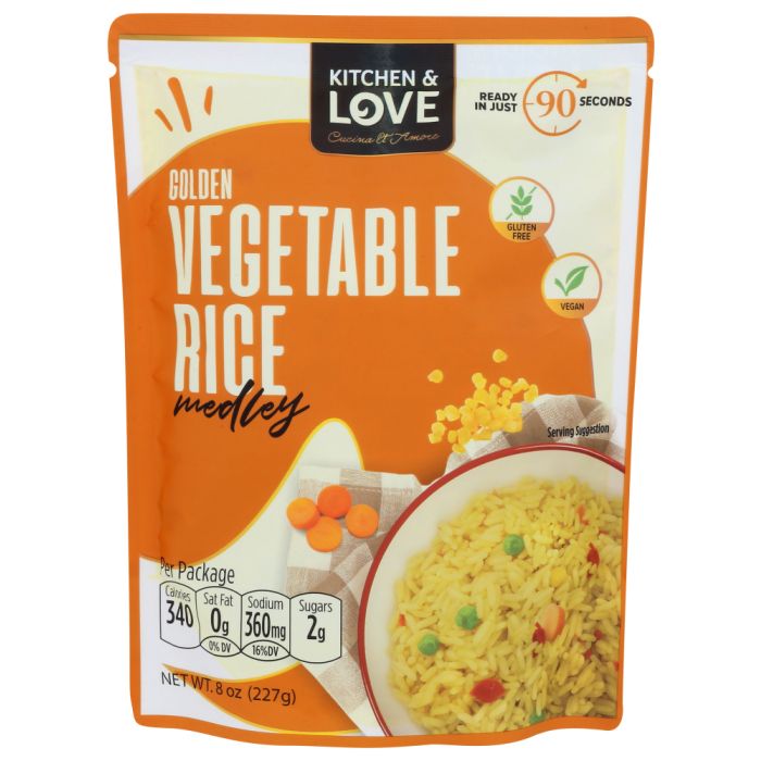 KITCHEN AND LOVE: Rice Rth Golden Vegetable, 8 oz