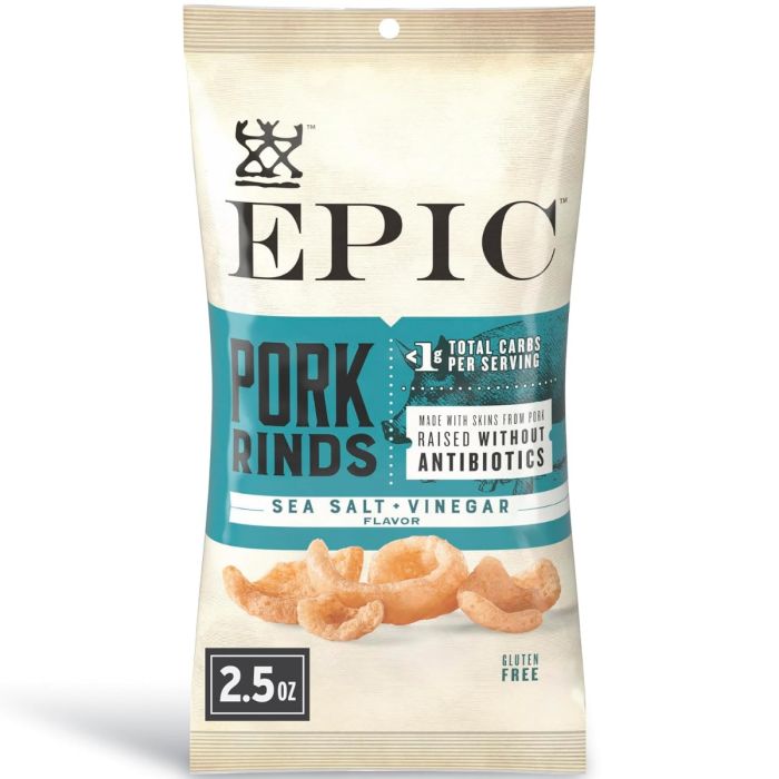 EPIC: Sea Salt and Vinegar Pork Rinds, 2.5 oz