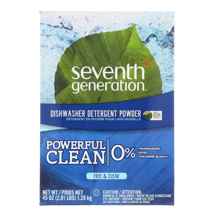 SEVENTH GENERATION: Natural Dishwasher Detergent Free and Clear, 45 oz