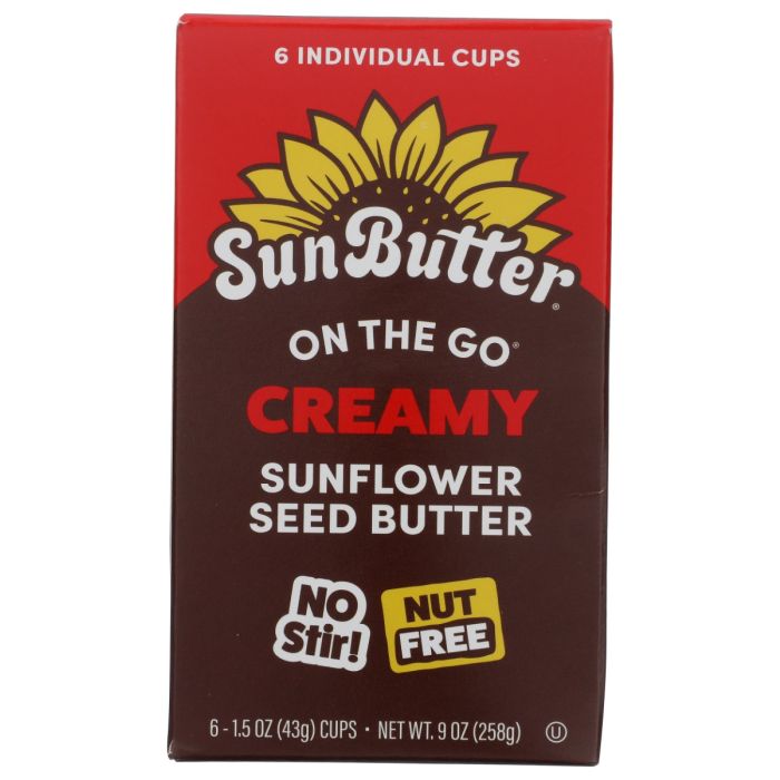SUNBUTTER NATURAL: Sunflower Seed Butter On-The-Go, 9 oz