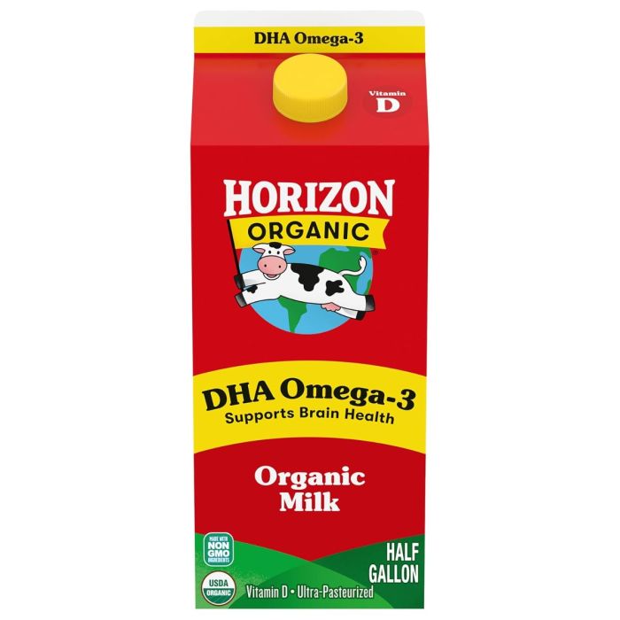 HORIZON: Organic Whole Milk with DHA Omega-3, 64 oz