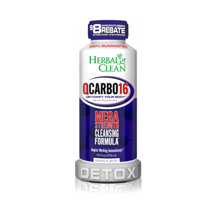 HERBAL CLEAN: QCarbo16 Mega Strength Cleansing Formula Grape, 16 oz