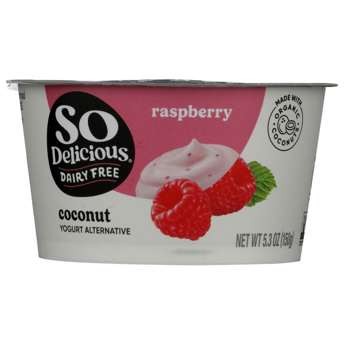 SO DELICIOUS: Raspberry Coconut Milk Yogurt Alternative, 5.3 oz