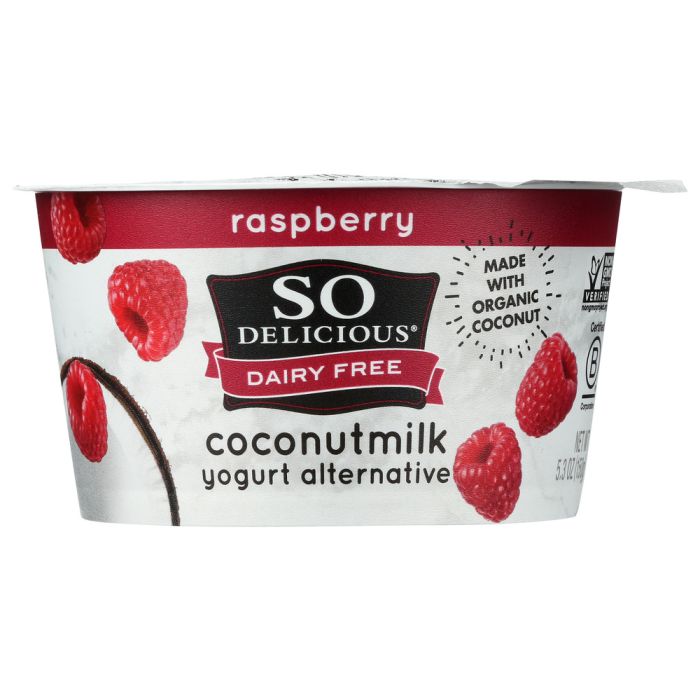 SO DELICIOUS: Raspberry Coconut Milk Yogurt Alternative, 5.3 oz