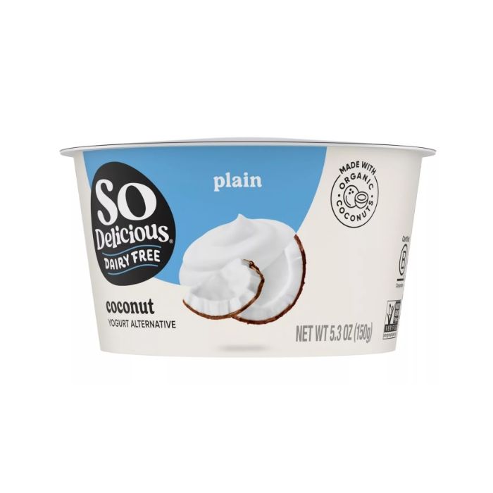 SO DELICIOUS: Plain Coconut Milk Yogurt Alternative, 5.3 oz