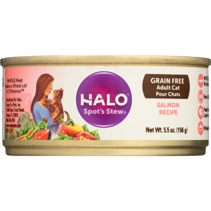HALO PURELY: Salmon Canned Cat Food, 5.5 oz