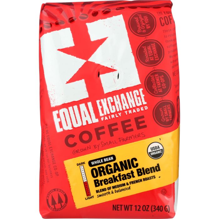 EQUAL EXCHANGE: Coffee Whole Bean Breakfast Blend Organic, 12 oz