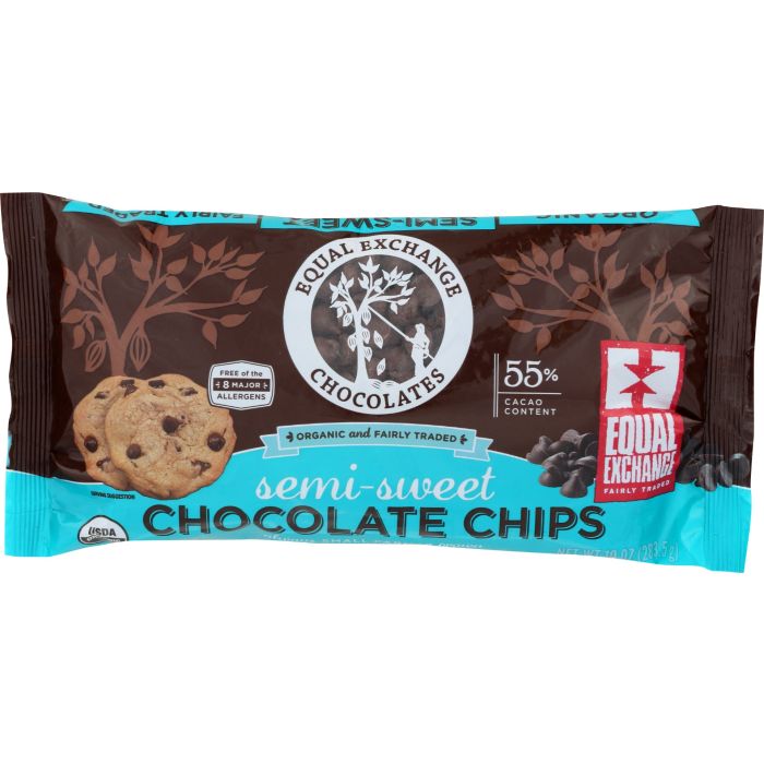 EQUAL EXCHANGE: Organic Semi-Sweet Chocolate Chips, 10 oz