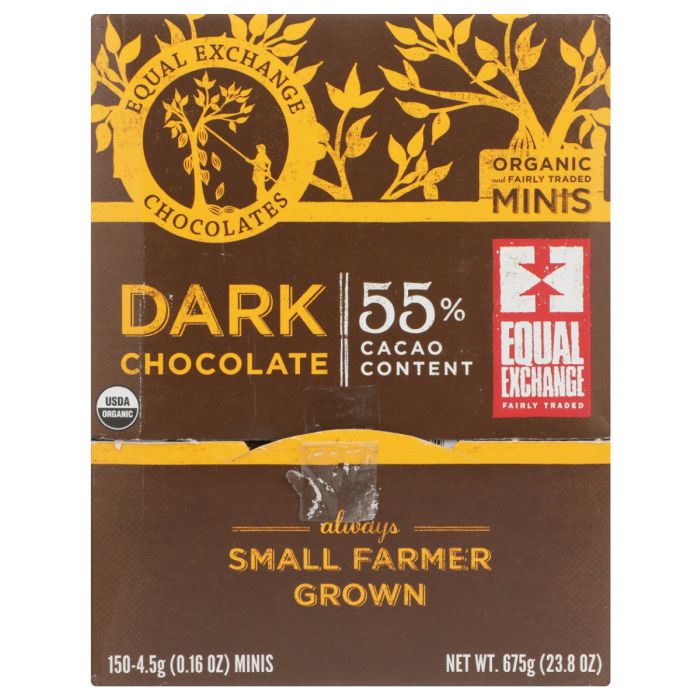 EQUAL EXCHANGE: Organic Dark Chocolate Minis 150 ct, 1 ds