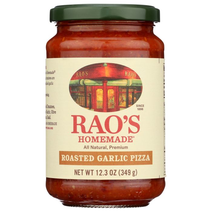 RAOS: Roasted Garlic Pizza Sauce, 12.3 oz