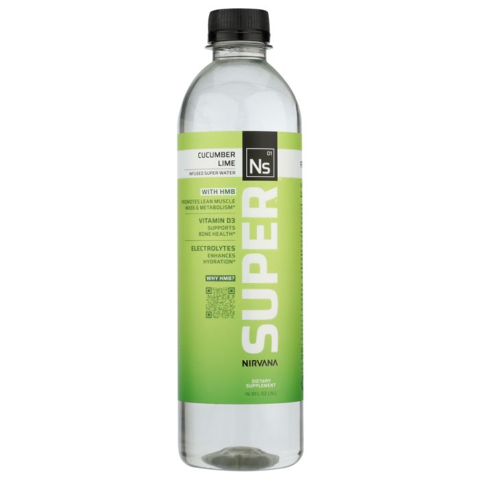 NIRVANA SUPER: Water Rtd Cucumber Lime, 16.9 fo