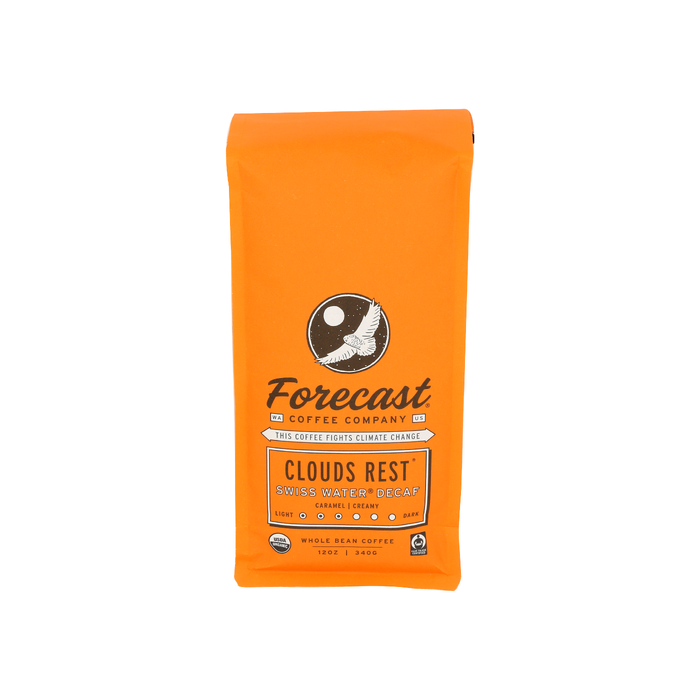 FORECAST COFFEE: Cloud Rest Decaf Whole Bean Coffee, 12 oz