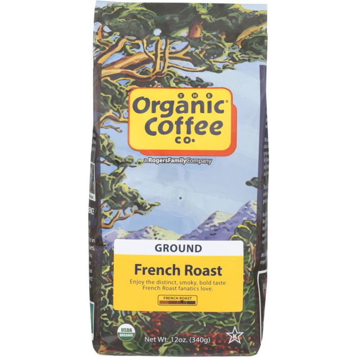 ORGANIC COFFEE CO: Organic French Roast Ground, 12 oz