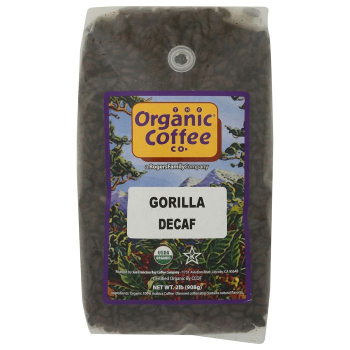 ORGANIC COFFEE CO: Organic Gorilla Decaf Coffee, 2 lb