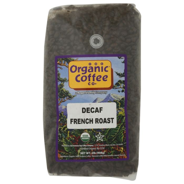 ORGANIC COFFEE CO: Organic French Roast Decaf Coffee, 2 lb