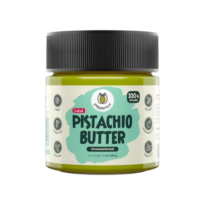 PEPPERTUX: Unsweetened Pistachio Butter, 7 oz