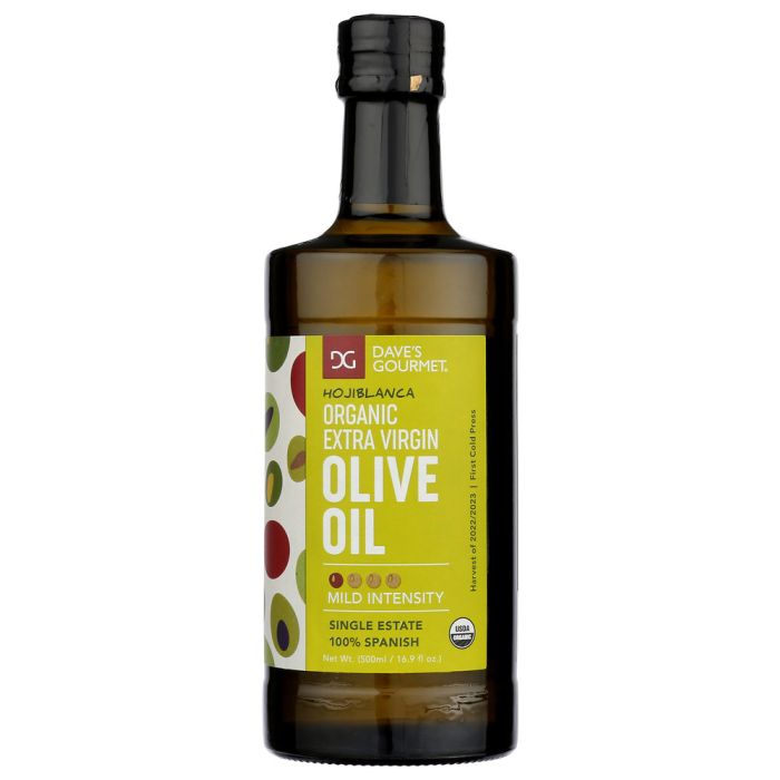 DAVES GOURMET: Organic Hojiblanca Extra Virgin Olive Oil, 500 ml