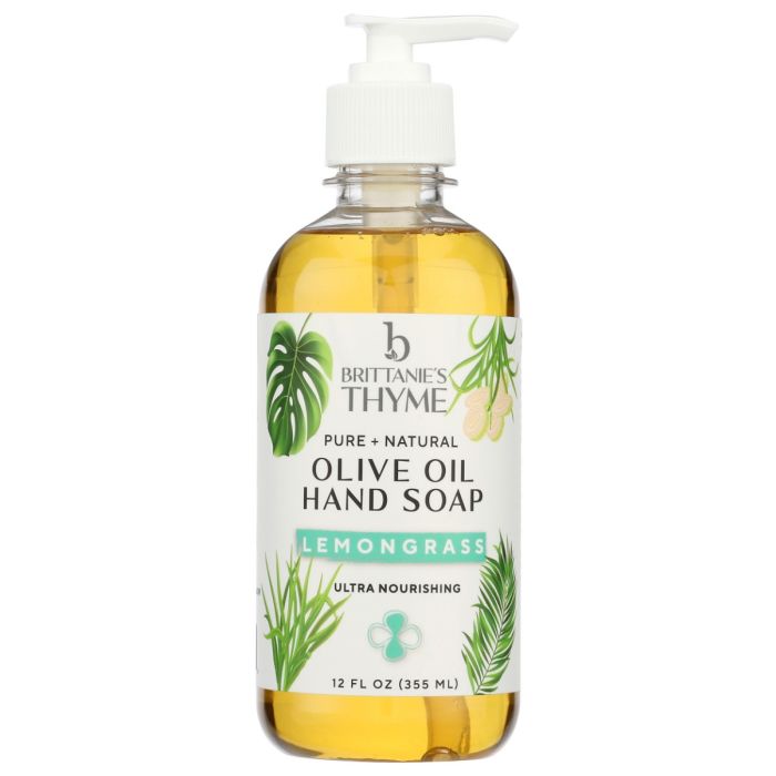 BRITTANIE'S THYME: Lemongrass Olive Oil Hand Soap, 12 oz