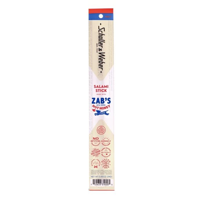SCHALLER & WEBER: Hot Honey Salami Sticks, 0.85 oz