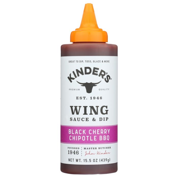 KINDERS: Black Cherry Chipotle Bbq Wing Sauce And Dip, 15.5 oz