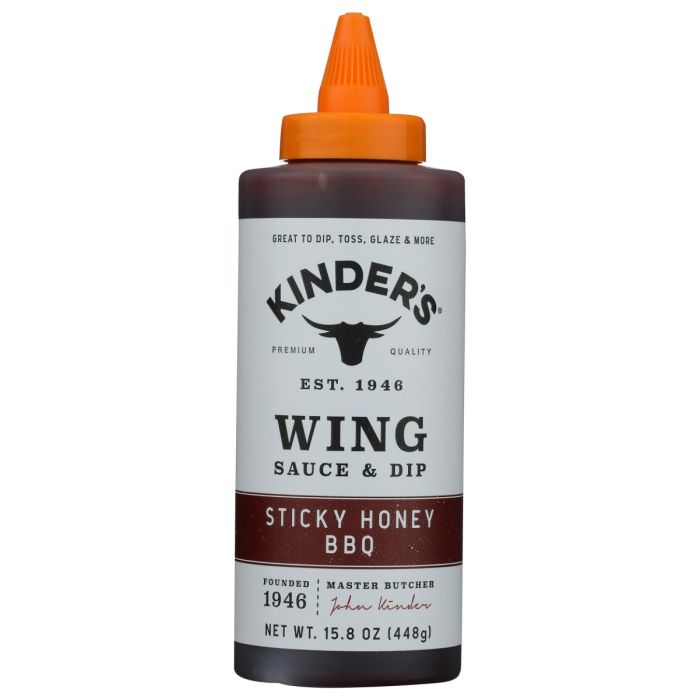 KINDER'S: Sticky Honey BBQ Wing Sauce and Dip, 15.8 oz