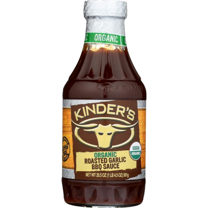 KINDERS: Sauce Bbq Roasted Garlic Organic, 20.5 oz