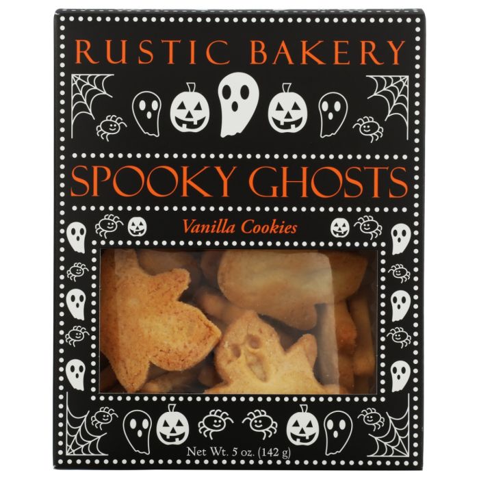 RUSTIC BAKERY: Spooky Ghost Vanilla Butter Cookies, 5 oz