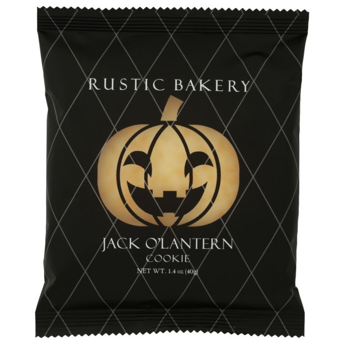 RUSTIC BAKERY: Jack O Lantern Cookie, 1.3 oz