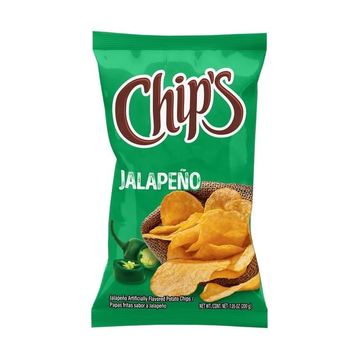 BARCEL: Chip's Jalapeno Potato Chips, 7.05 oz