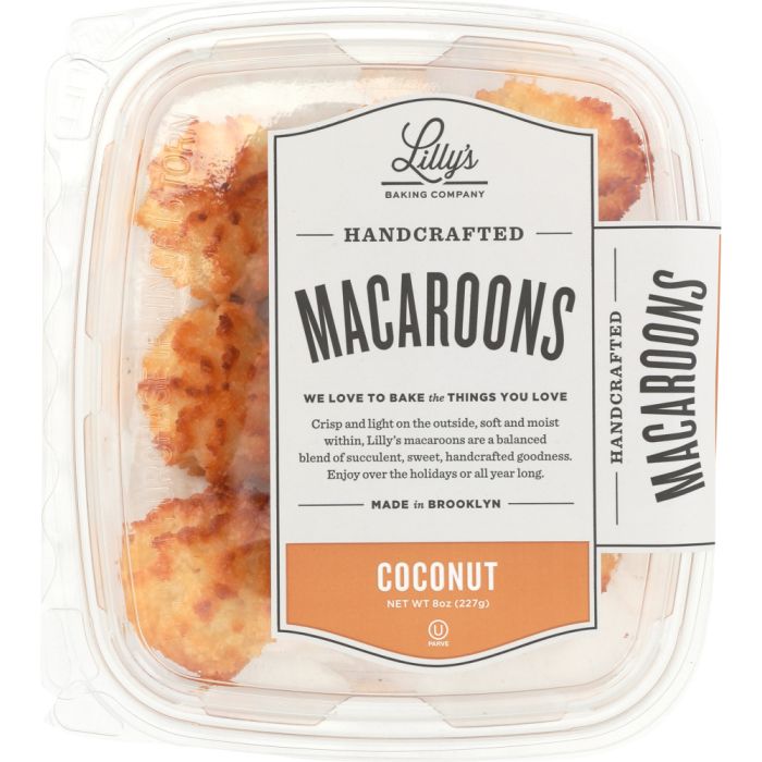 LILLYS BAKING CO: Macaroons Coconut, 8 oz