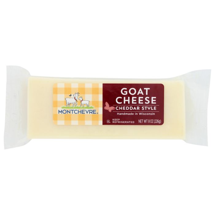 MONTCHEVRE: Goat Milk Cheddar Cheese, 8 oz