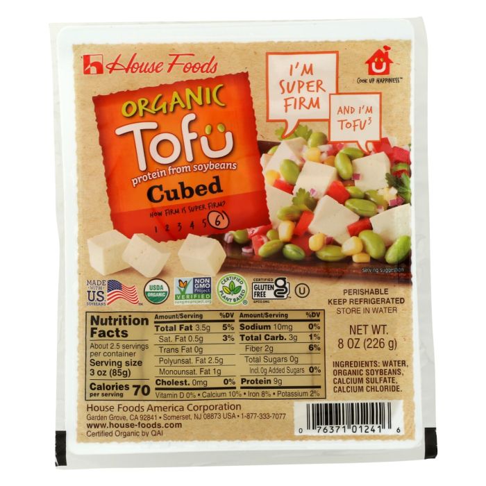 HOUSE FOODS: Organic Super Firm Cubed Tofu, 8 oz