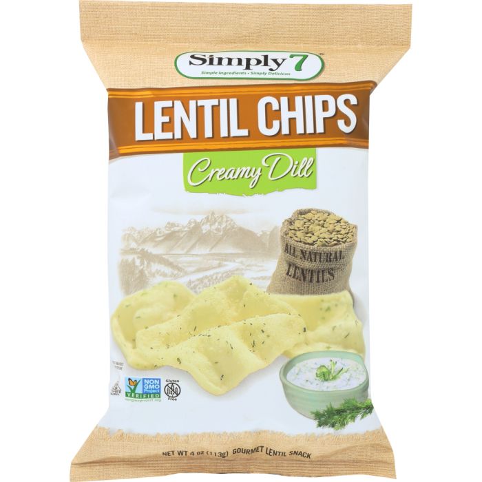 SIMPLY 7: Lentil Chips Creamy Dill Cool And Refreshing, 4 oz