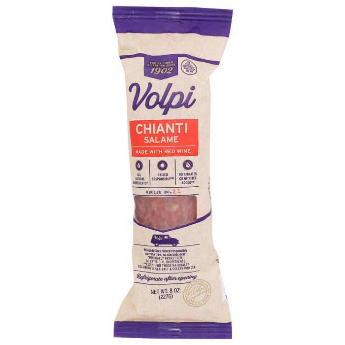 VOLPI: Chianti Red Wine Salame, 8 oz