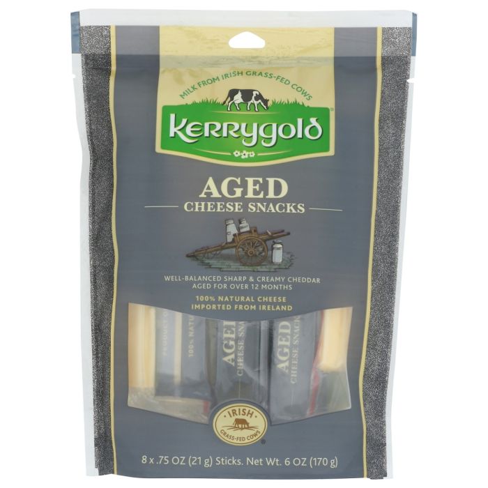 KERRYGOLD: Aged Irish Cheddar Cheese Snacks, 6 oz