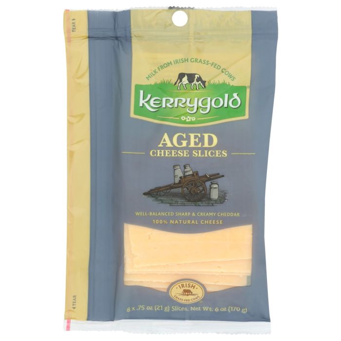 KERRYGOLD: Aged Cheddar Cheese Slices, 6 oz