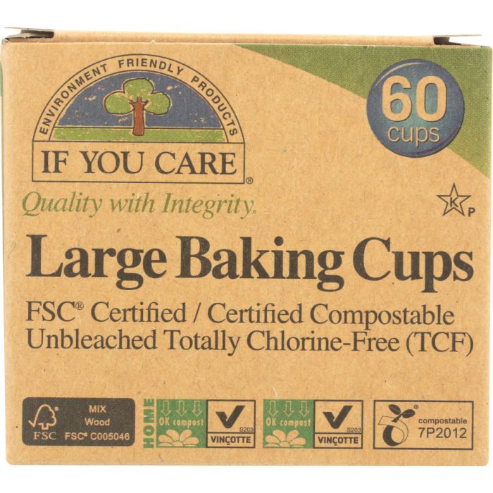 IF YOU CARE: Large Baking Cups, 60 Cups