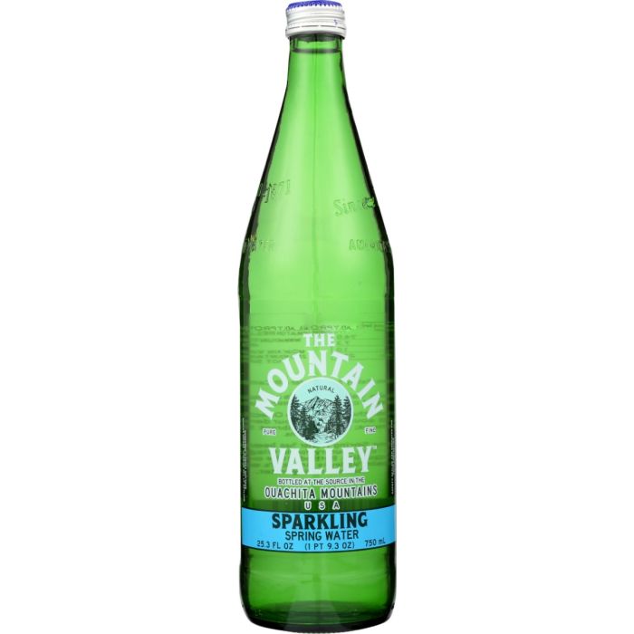 MOUNTAIN VALLEY: Sparkling Water Glass Bottle, 750 ml