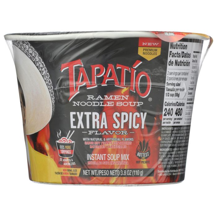 TAPATIO RAMEN: Extra Spicy Ramen Bowl, 3.8 oz