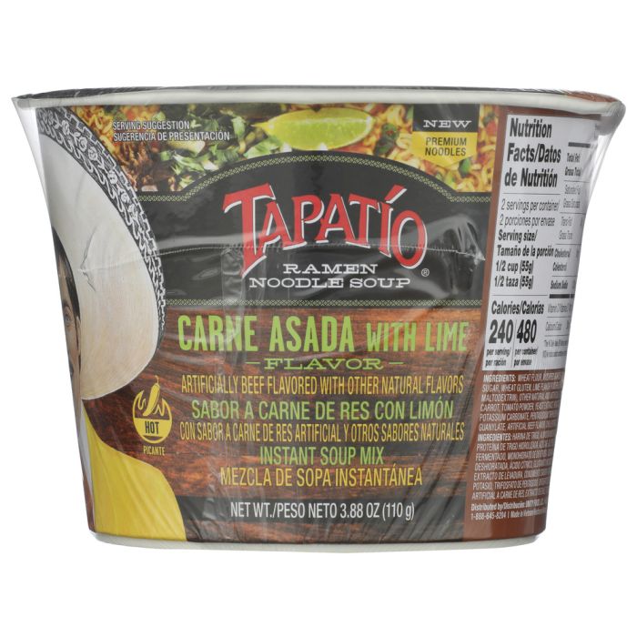 TAPATIO RAMEN: Carne Asada with Lime Ramen Bowl, 3.8 oz